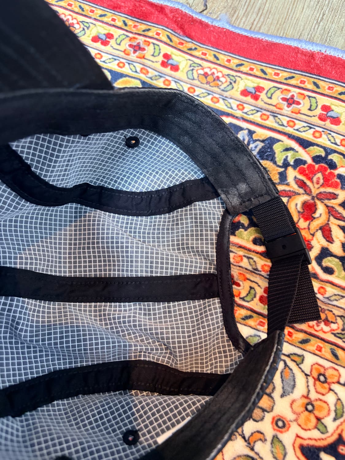 슈프림 글로스 립스탑 캠프캡 블랙 23FW 상품이미지5