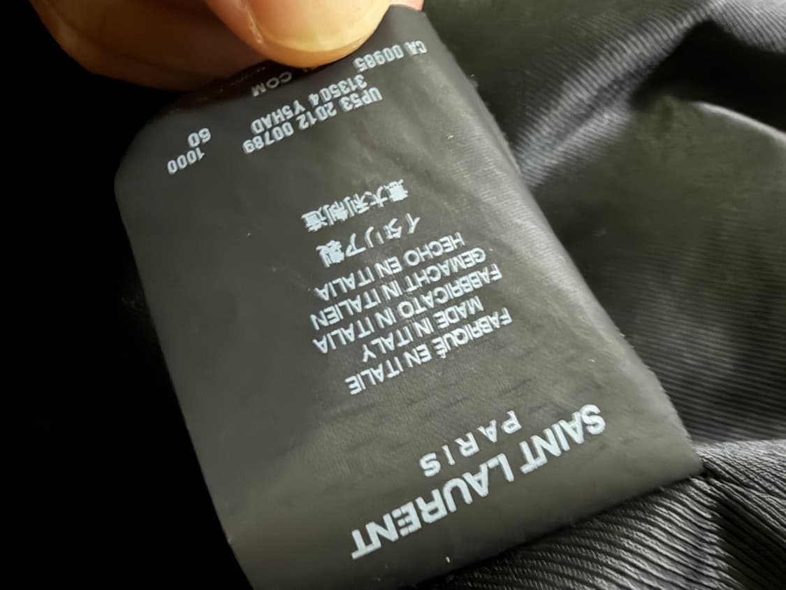 생로랑 L01 클래식 모터사이클 램스킨 레더 자켓 상품이미지4