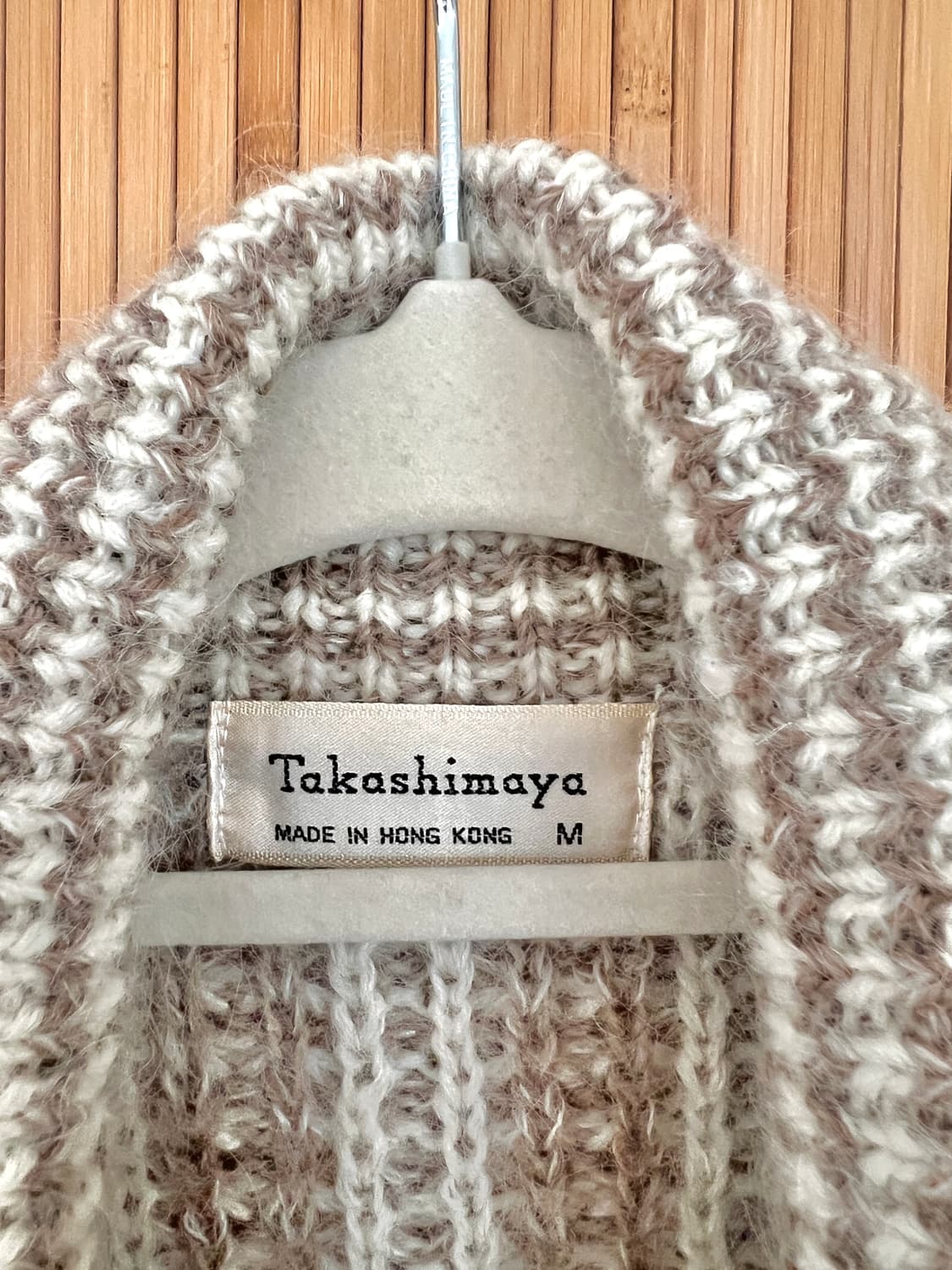 다카시마야 데드스탁 모헤어 숄카라 니트 가디건 상품이미지5