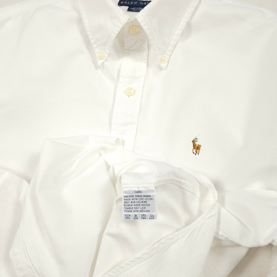 M(95) 폴로 랄프로렌 옥스포드셔츠 화이트 상품이미지5