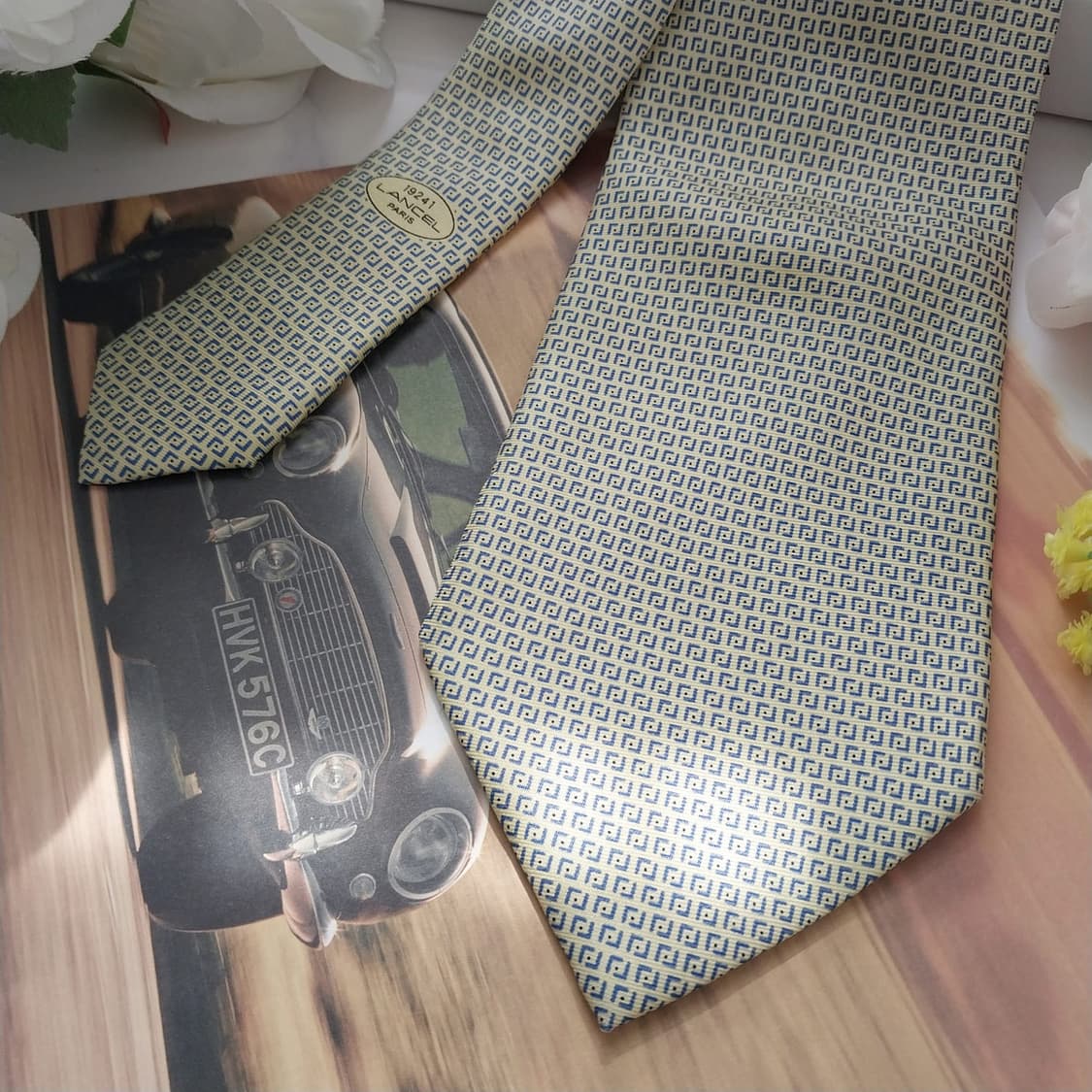 란셀 실크 카키 기하학 패턴 넥타이 9.7cm A+등급 K1207
 상품이미지3
