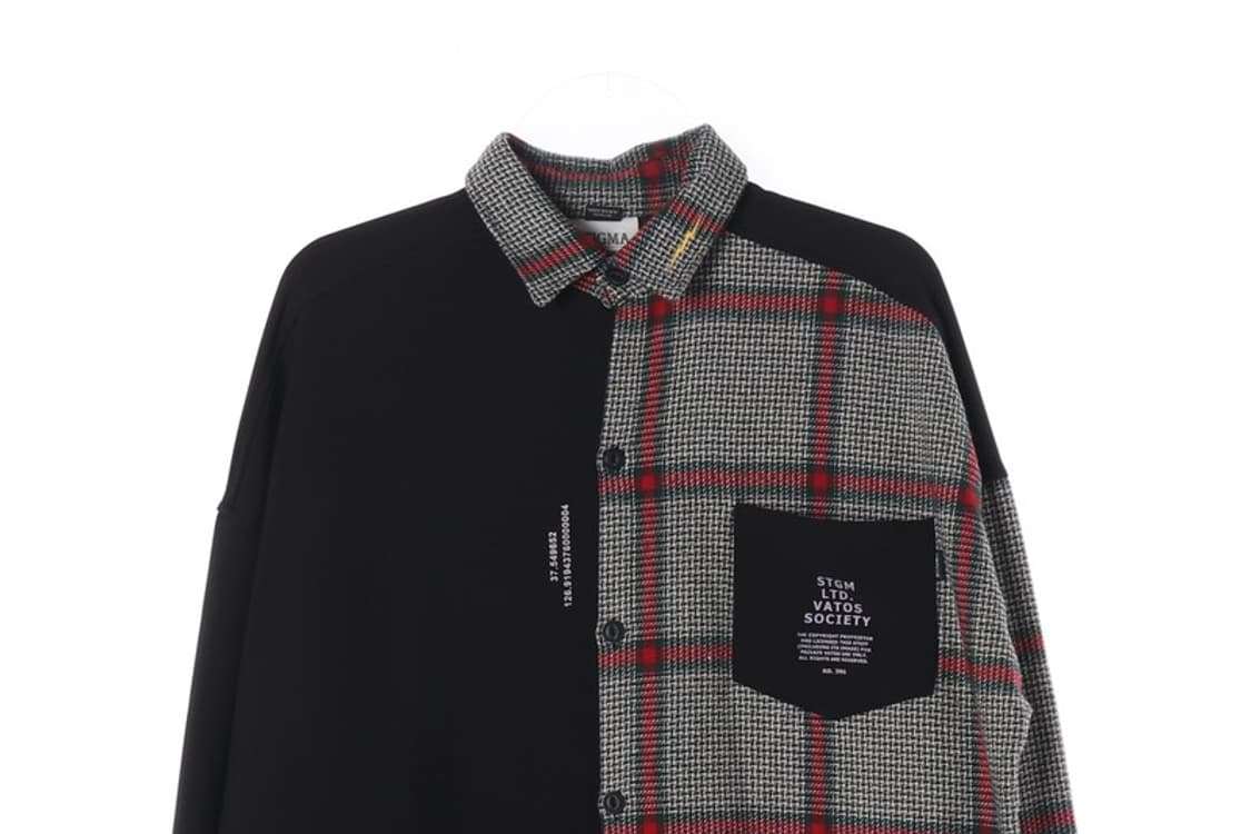 스티그마 바토스 소사이어티 배색 체크 셔츠 XL 상품이미지3