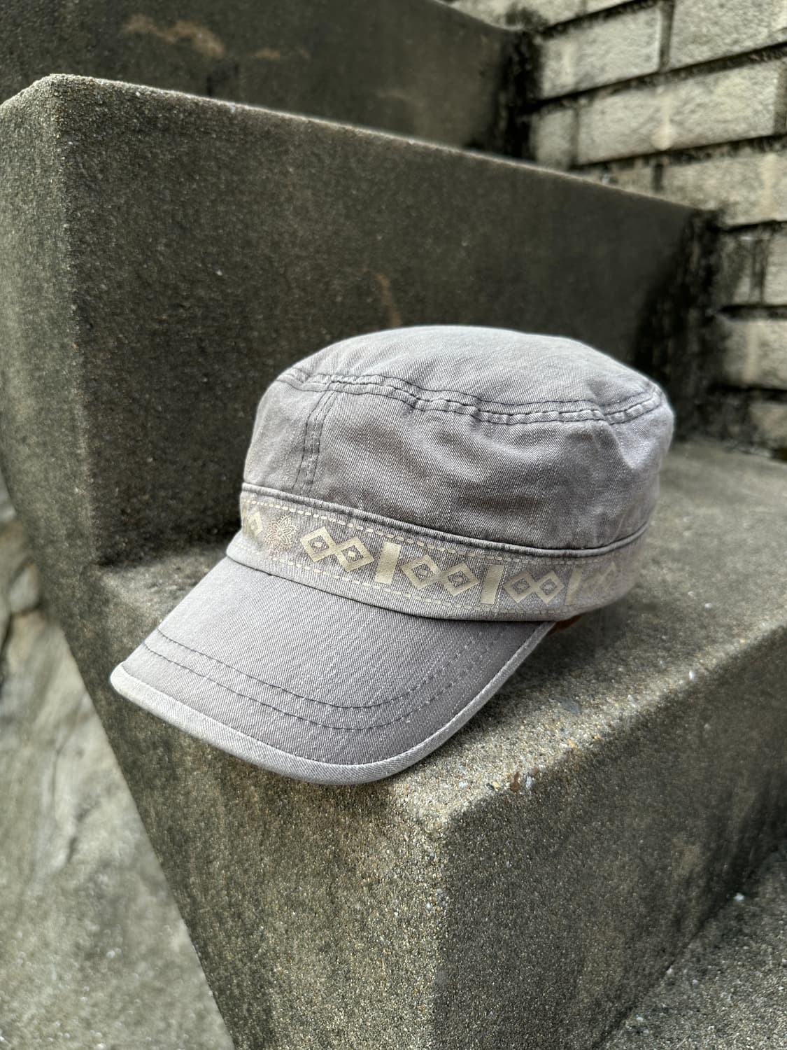 Vintage geometric pattern cap 상품이미지2