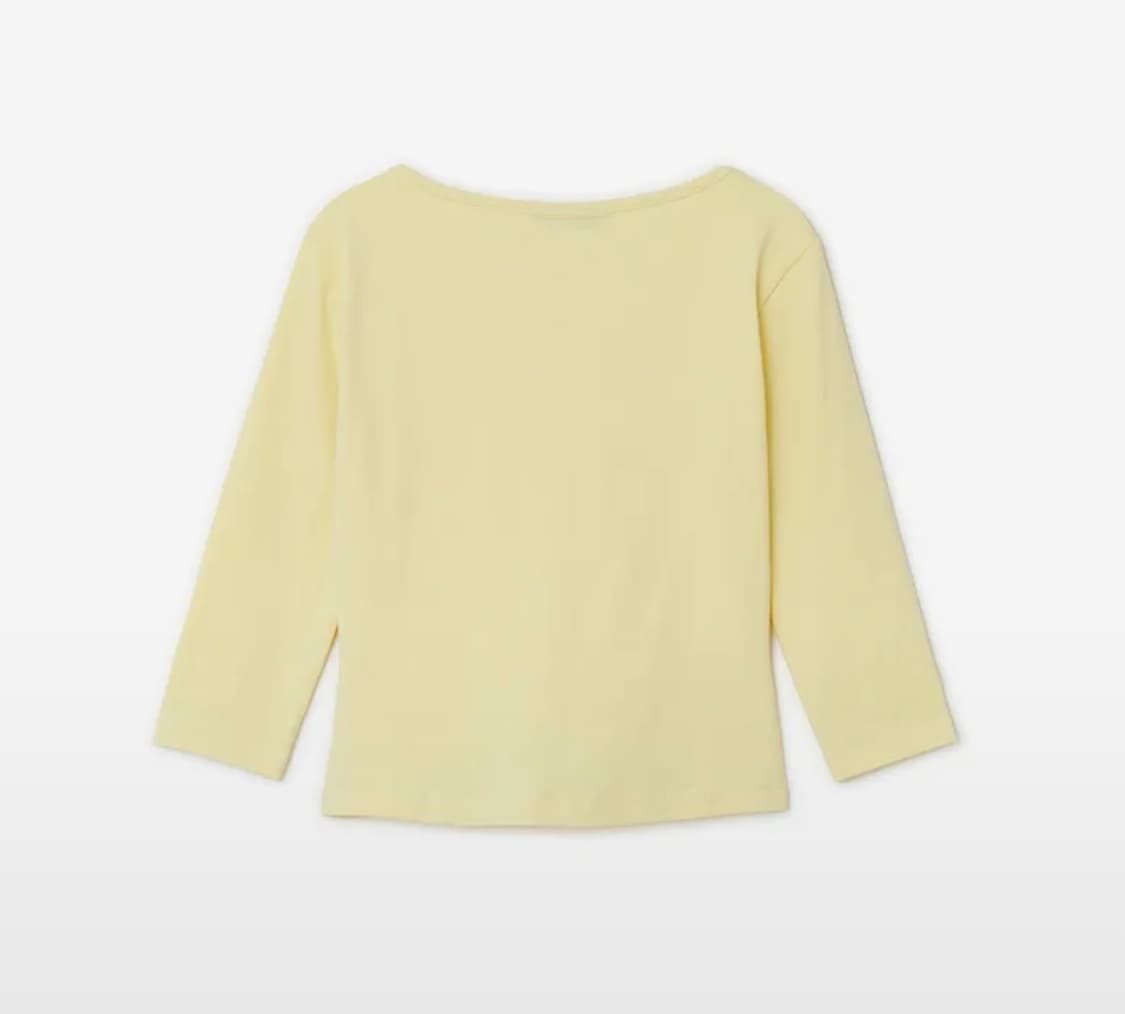 Three-Quarter Scoop Neck Sleeve Top, LEM 상품이미지3