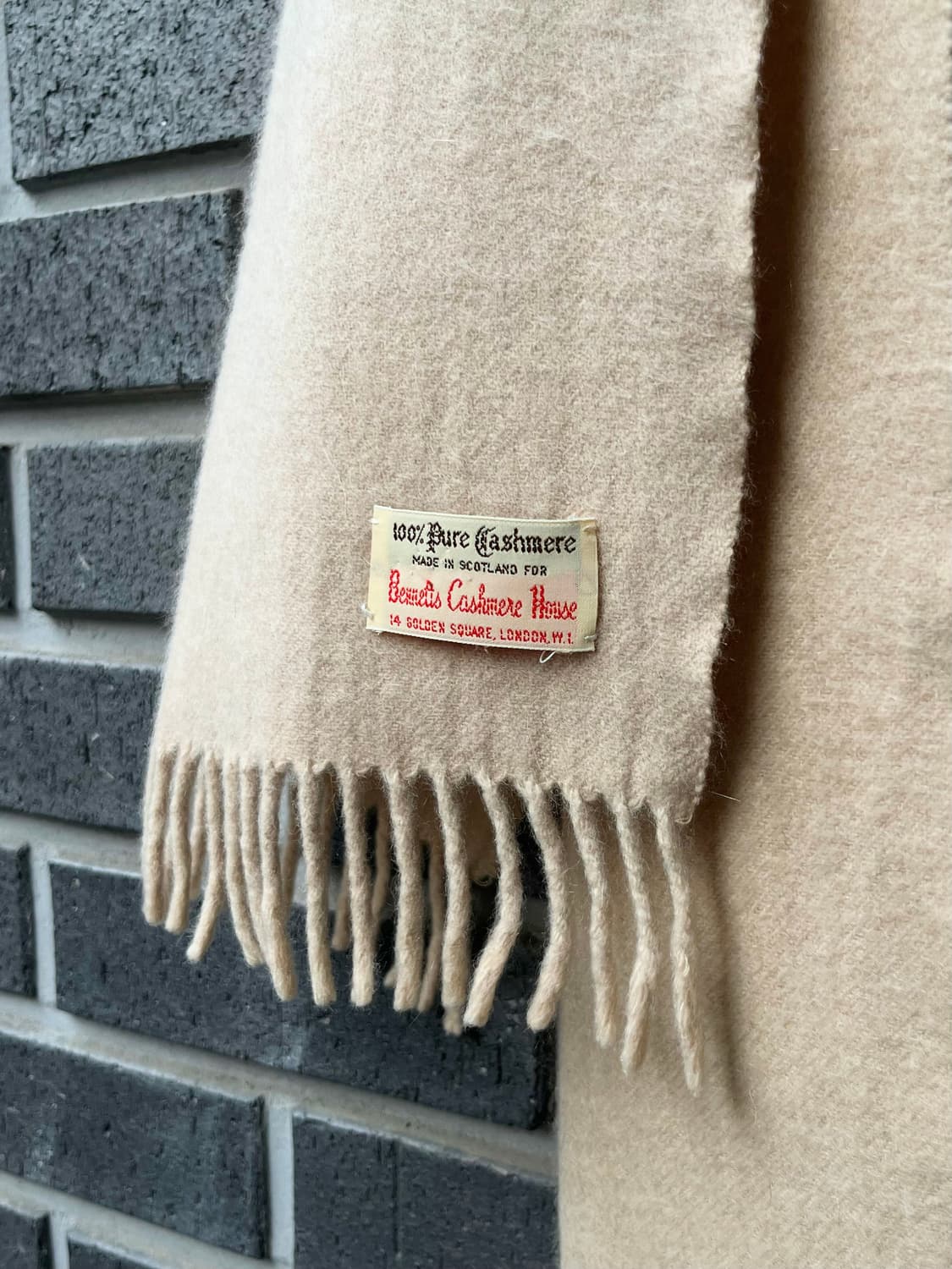 BENNETTS 캐시미어 하우스 머플러 made in SCOTLAND 상품이미지1