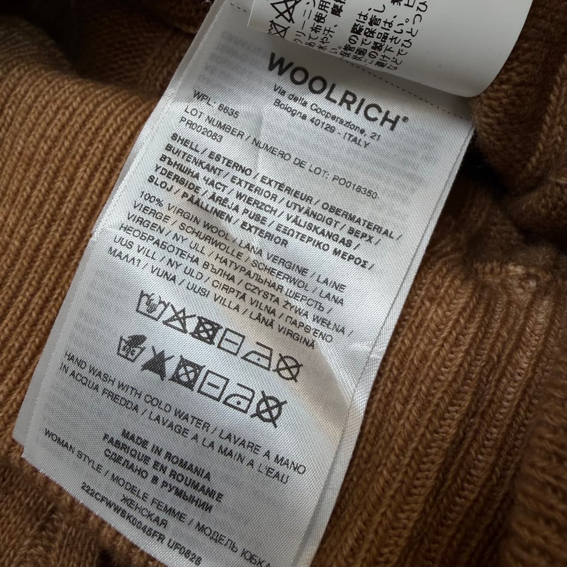 woolrich 울리치 케이블니트 H라인 스커트  상품이미지5