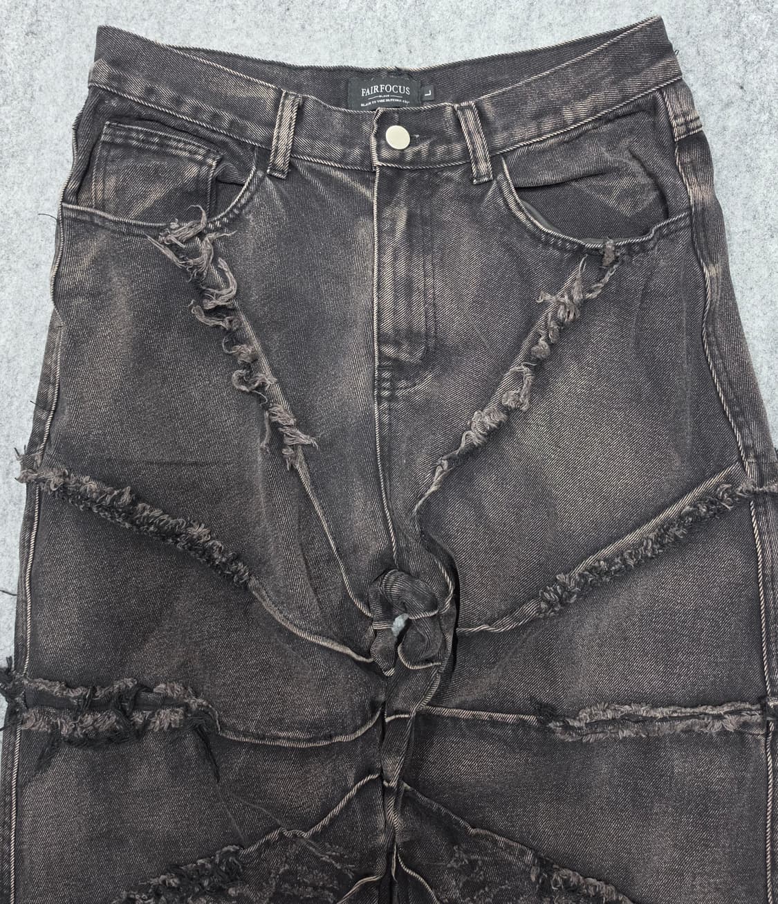 빈티지 토네이도 디테일 그런지 와이드 데님팬츠 L 상품이미지3