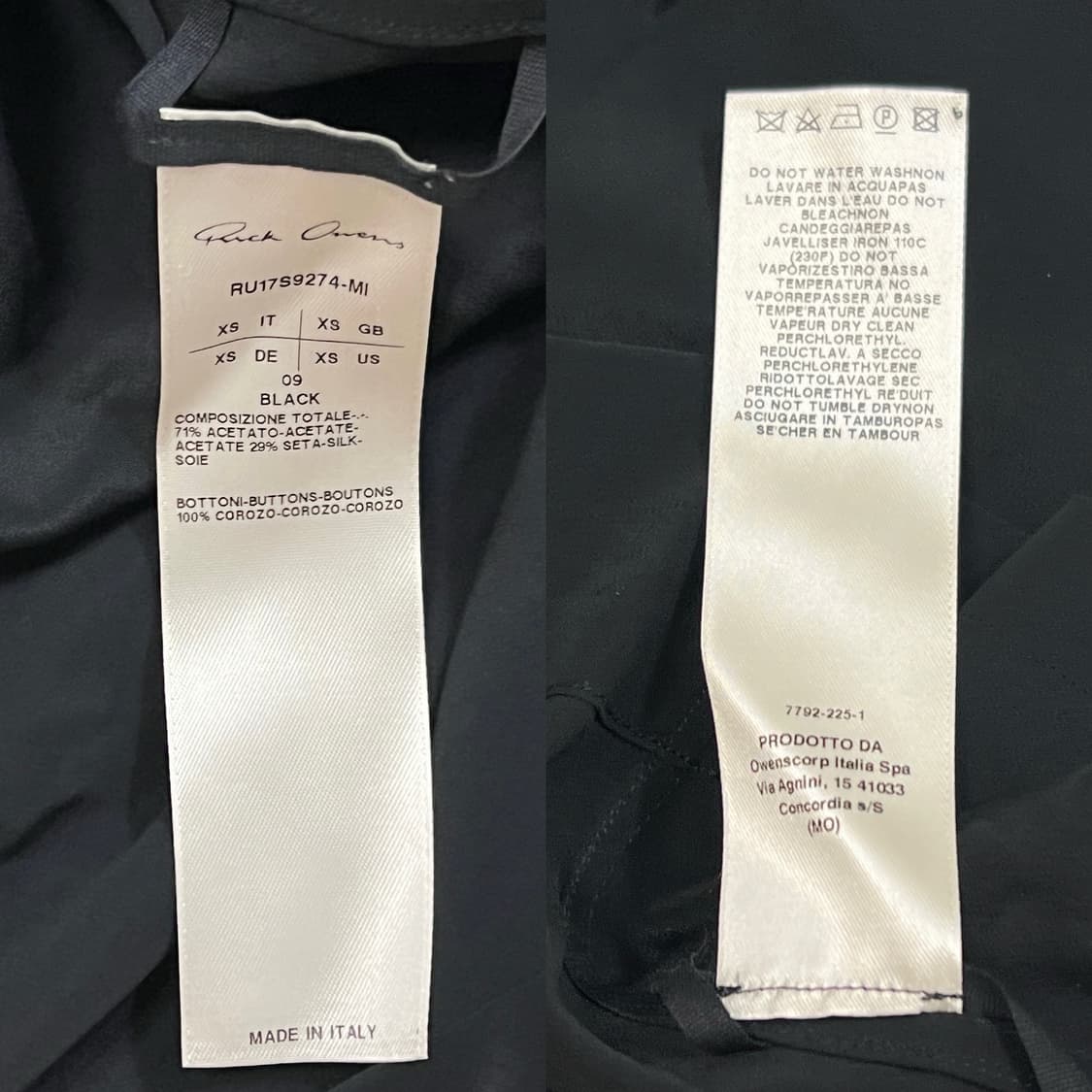 릭오웬스 17SS "WALRUS" 백 버튼 반팔 셔츠  상품이미지6