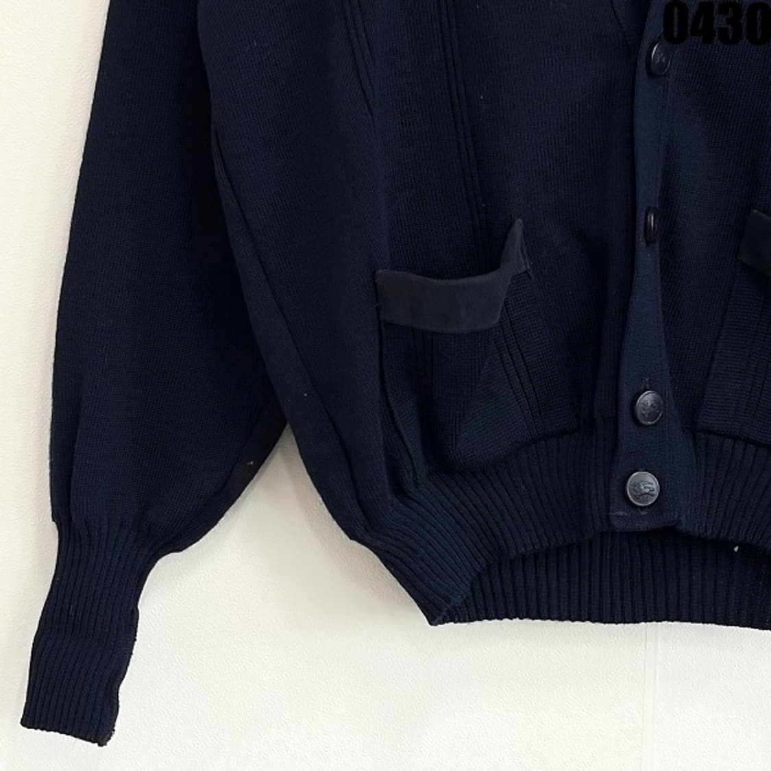 버버리 버버리스 울 가디건 네이비 XL 0430 상품이미지3