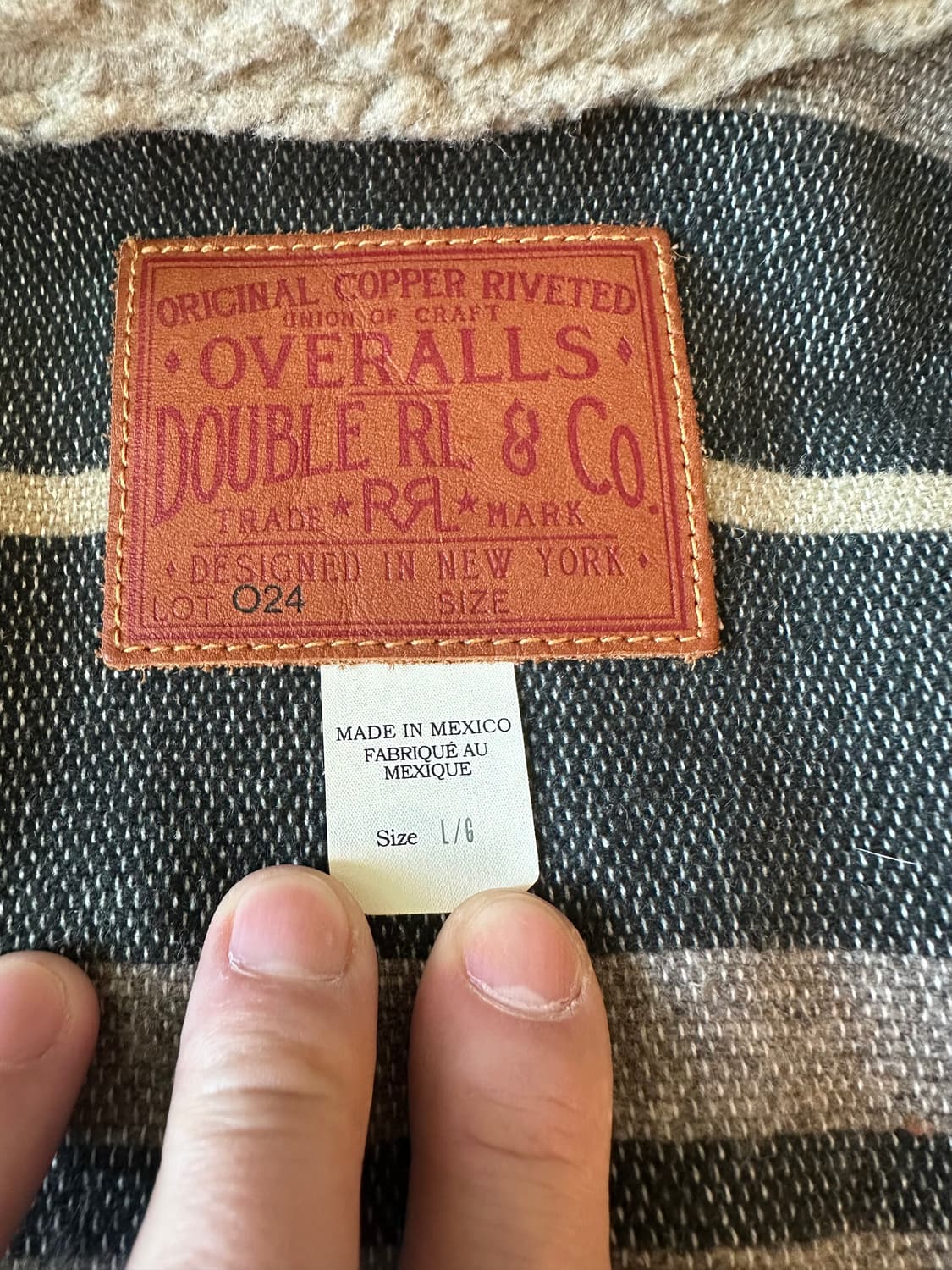 더블알엘 RRL 그리즐리자켓 브라운 L 상품이미지4