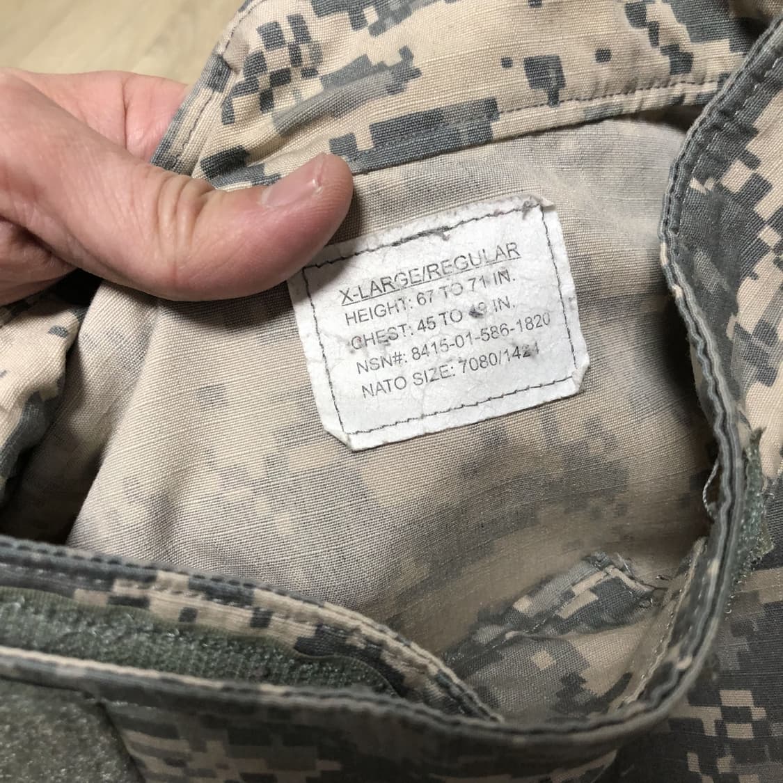 (XL-R) 미군 US ARMY ACU 디지털 카모 컴뱃 자켓  상품이미지3