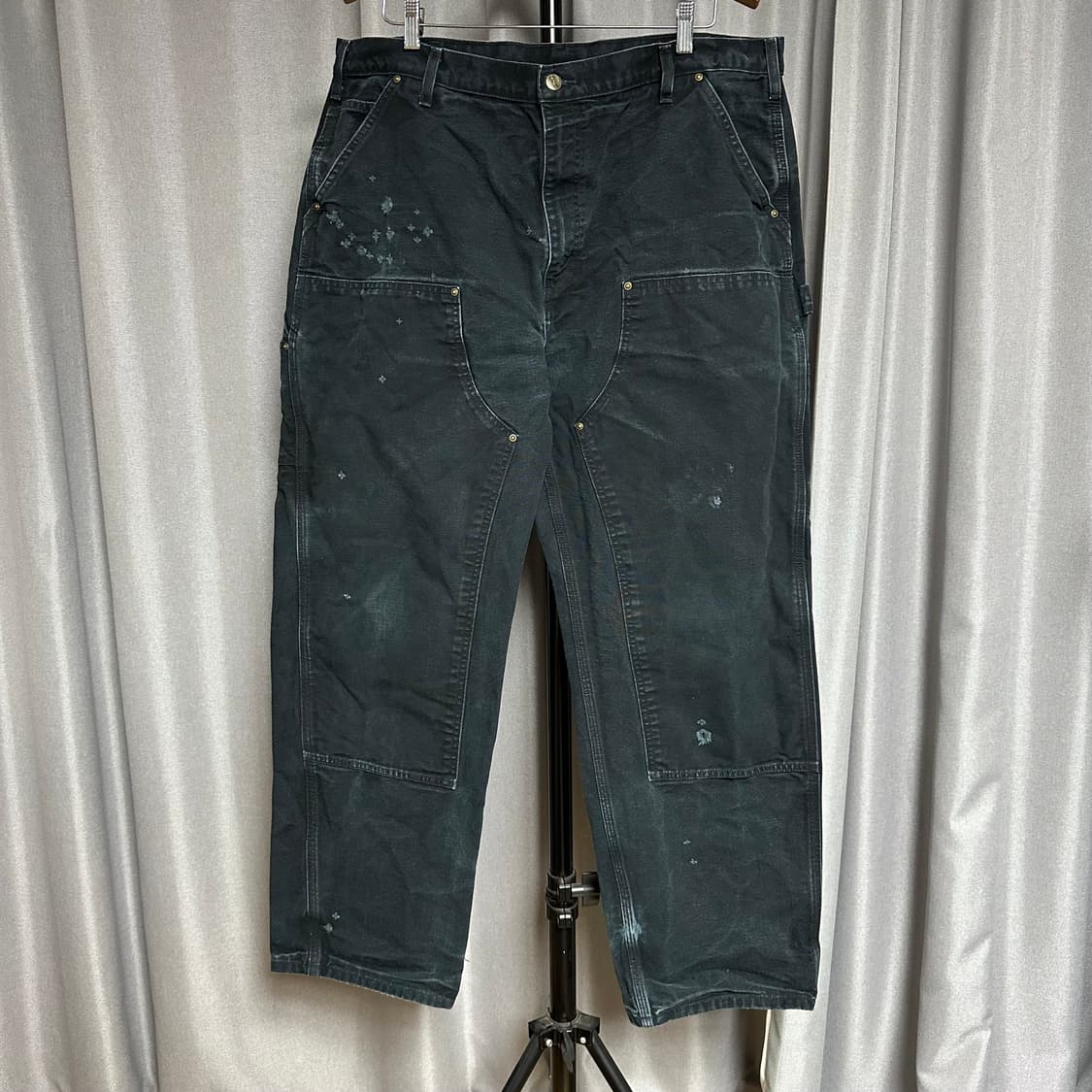 빈티지 칼하트 더블니 카펜터 블랙 B136 40x32 상품이미지1