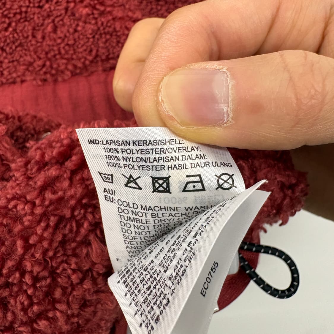 아디다스 털 아노락 레드 남m 상품이미지8