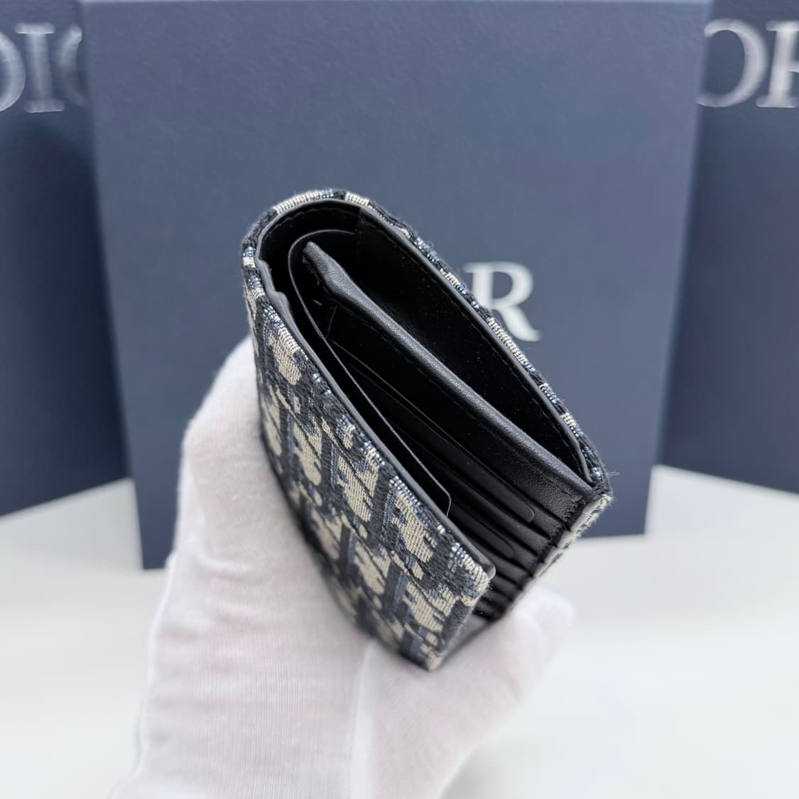 [미사용/선물가능] 26SS 디올 오블리크 자카드 장지갑 베이지 상품이미지4
