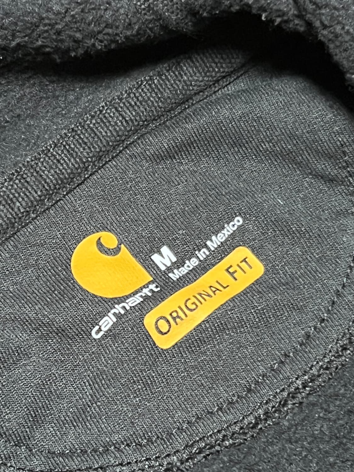 칼하트 오리지널 핏 스몰로고 기모 후드티 블랙 상품이미지3