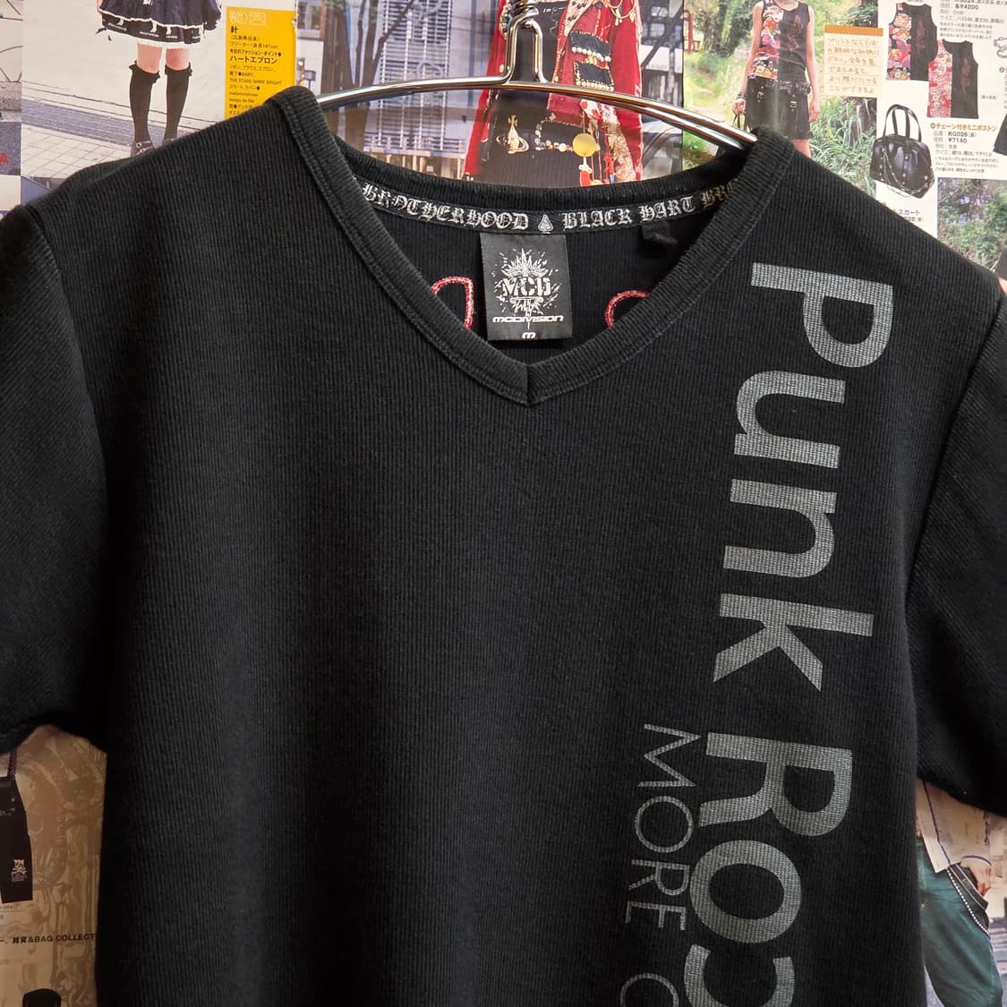 JPN 펑크 프린팅 자수 슬림핏 반팔 상품이미지5