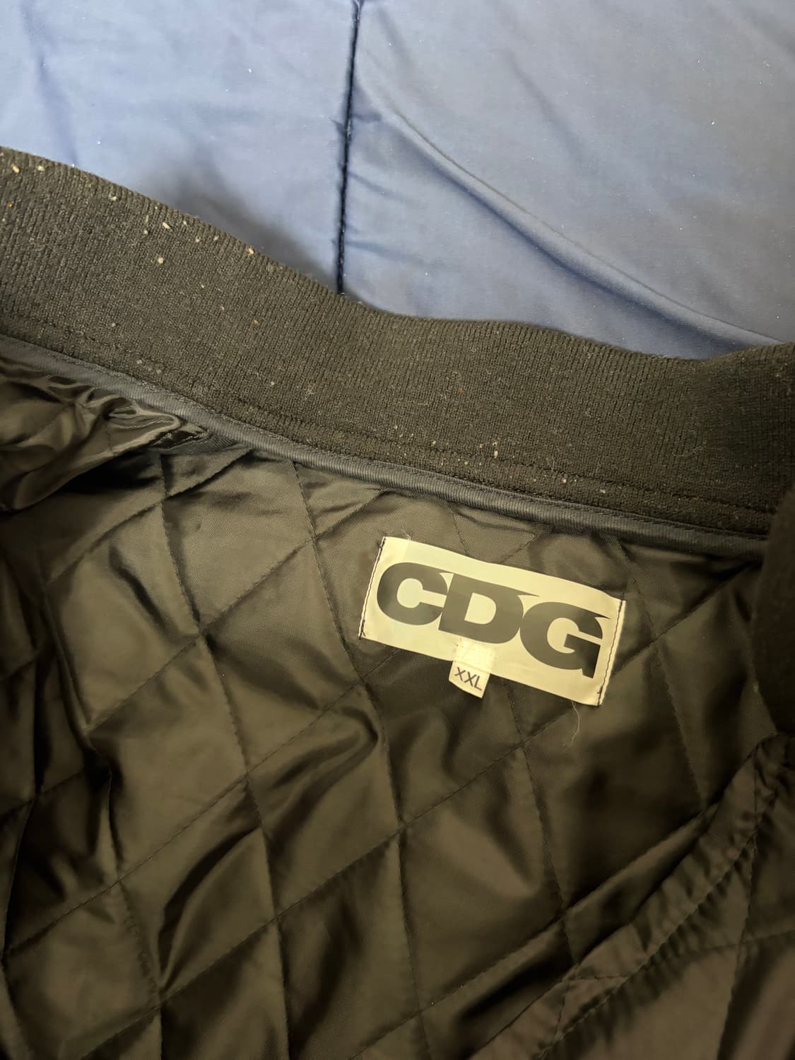 꼼데가르송 cdg 스태프 퀼팅 블루종 자켓 2xl 상품이미지3