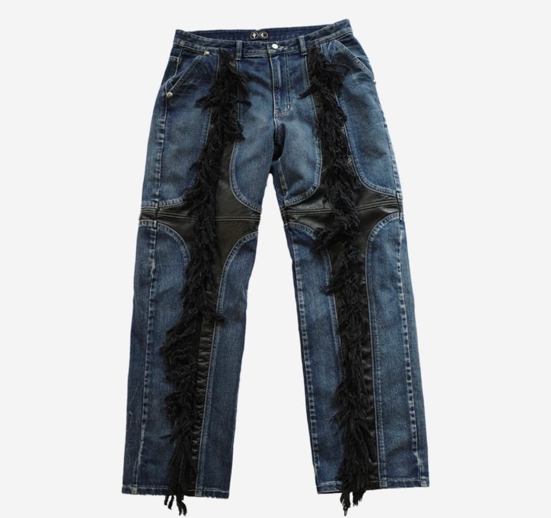 떠그클럽 모히칸 레더 데님 팬츠 1사이즈 상품이미지3