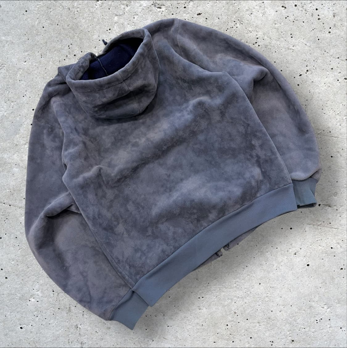 [M] 80s 칼하트 USA 플리스 벨벳 후드 집업 블루 B676 상품이미지2