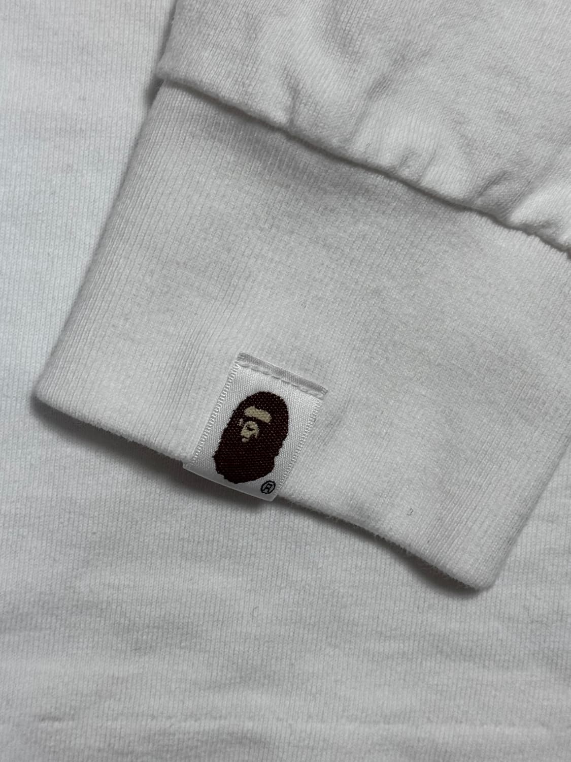 베이프 컬리지 롱슬리브 흰색 L 상품이미지3