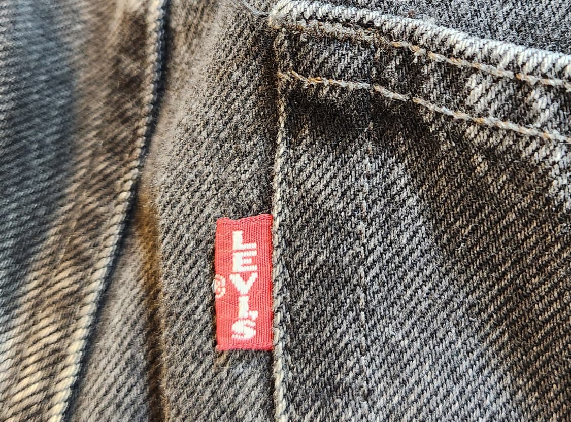 LEVIS 리바이스 흑청 베기 핏 데님 팬츠 상품이미지7