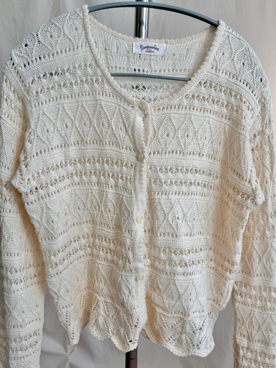 Composition by KENZO 90‘s 겐조 크로셰 가디건 상품이미지4