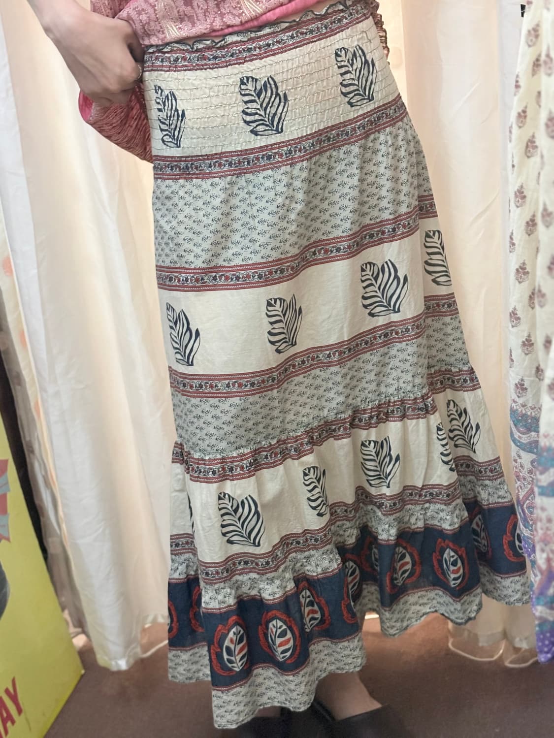 jpn vintage leaf long skirt 상품이미지3