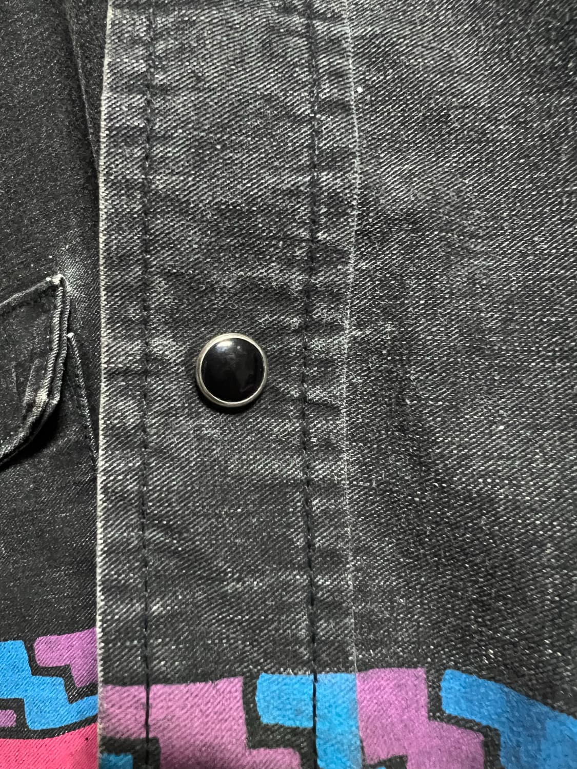 랭글러 웨스턴 셔츠 블랙 빈티지 패턴 상품이미지3