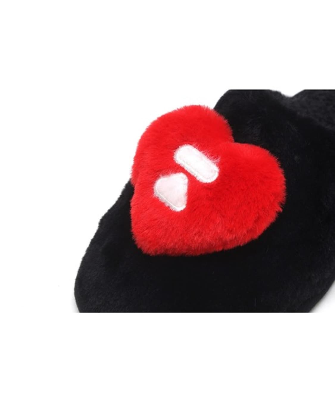 (오더) 베이프 APEE 하트 퍼 슬리퍼 블랙 상품이미지6