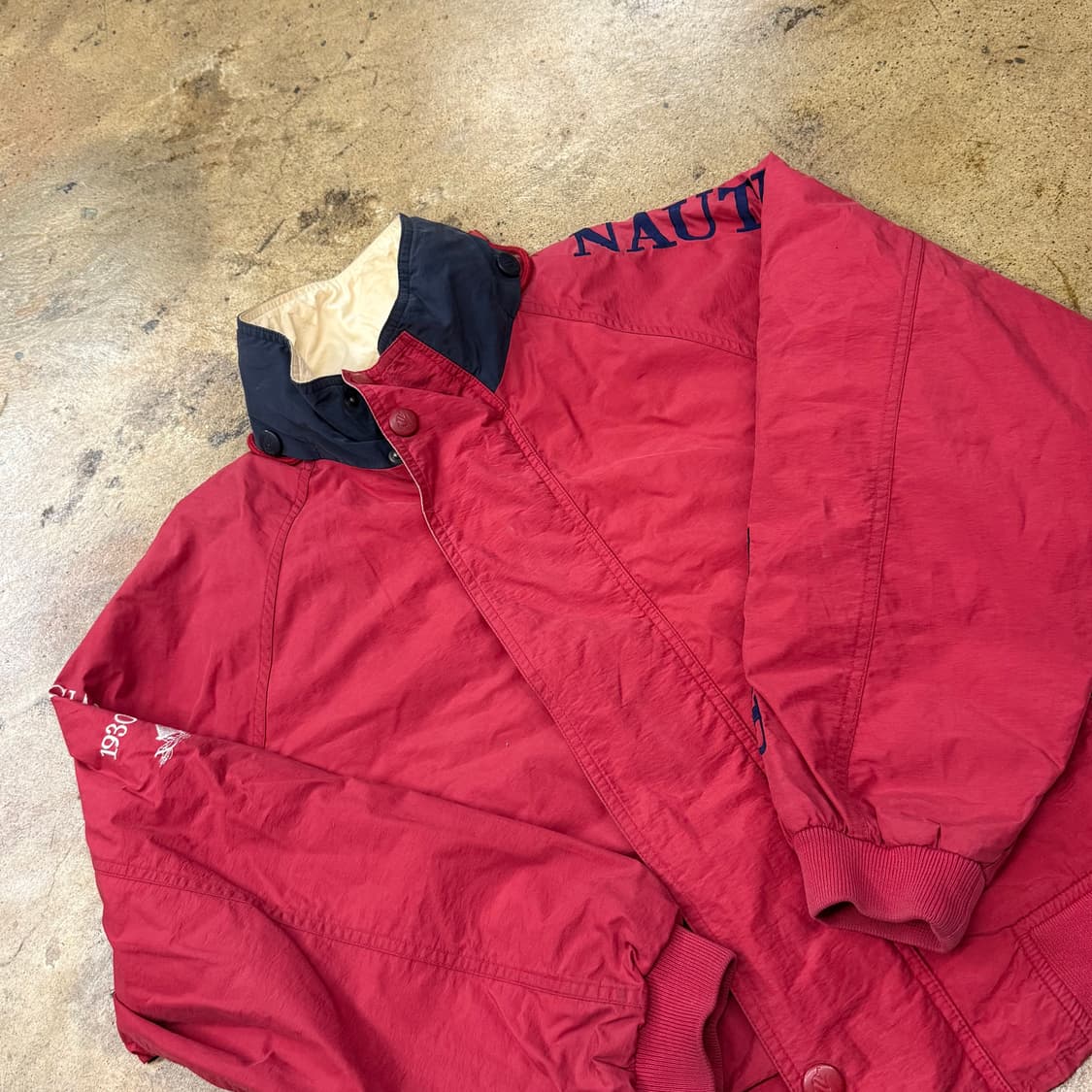 [정품/100] 노티카 레드 바람막이 자켓 b19 상품이미지1