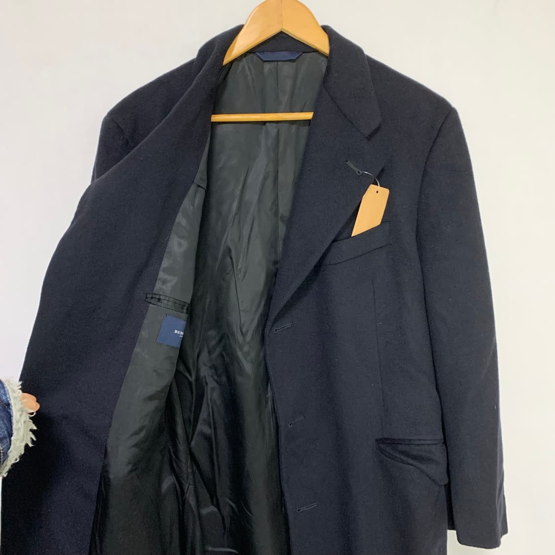 버버리 빈티지 블랙 롱 버튼 코트 남성 남녀공용 상품이미지7