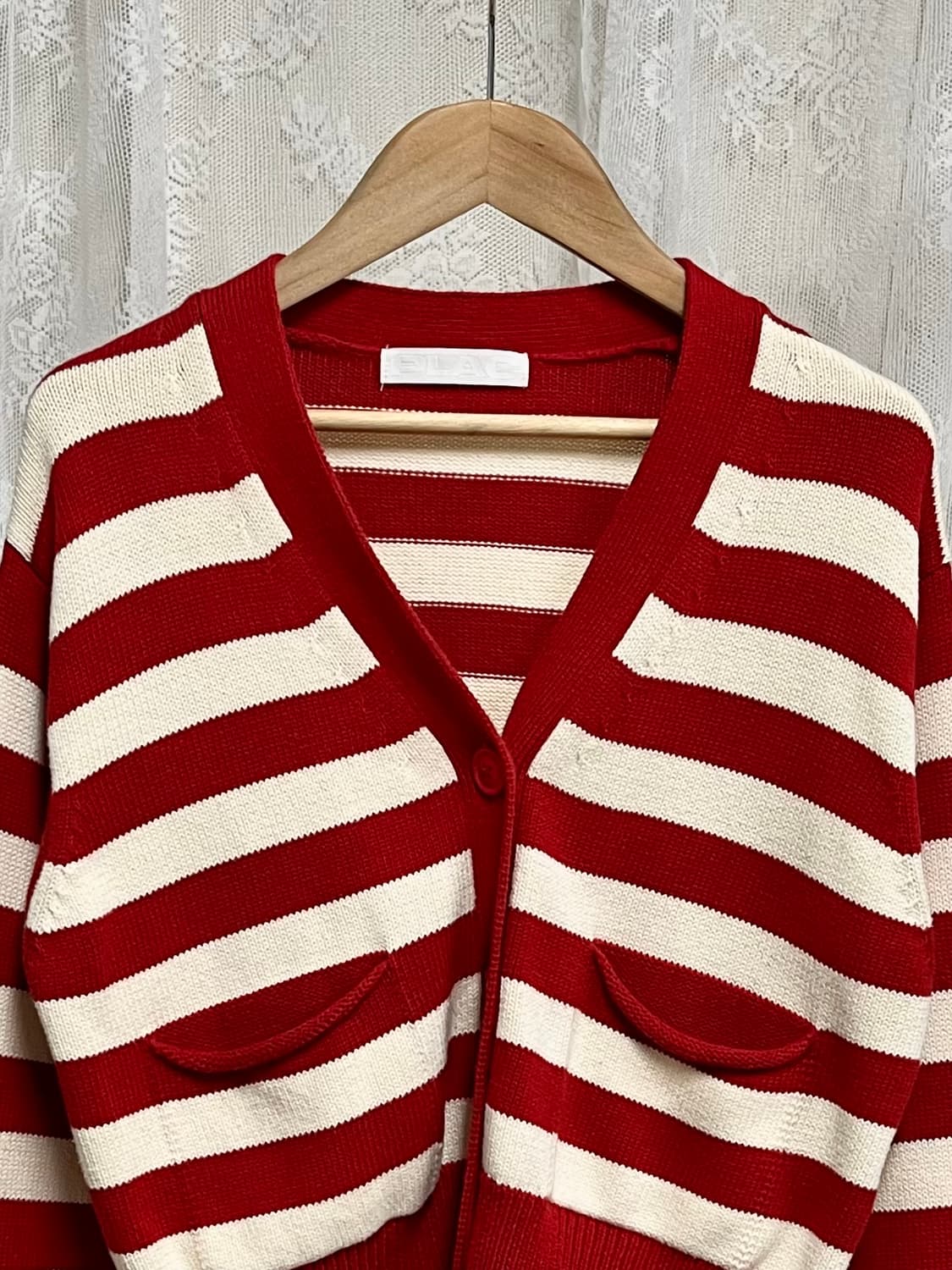 F) 플랙 우먼 스트라이프 크롭 가디건 상품이미지3