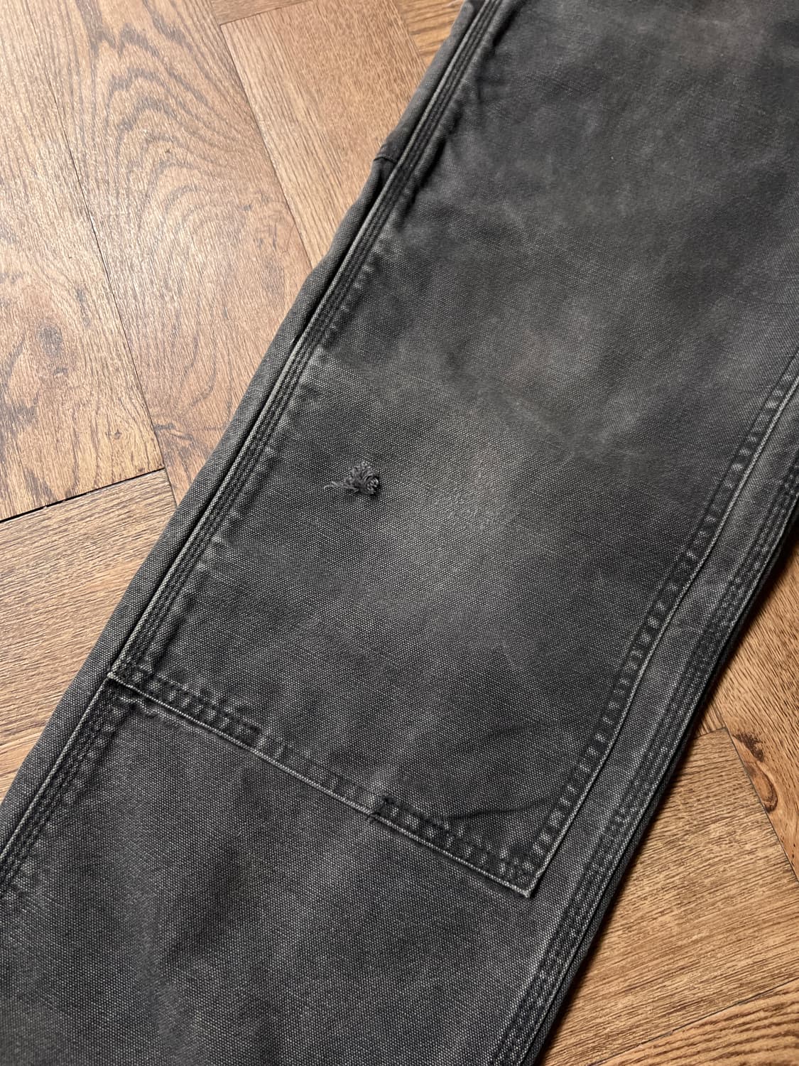 [34]90's 칼하트 USA 유니온메이드 하드 페이딩 더블니 워크팬츠 상품이미지5