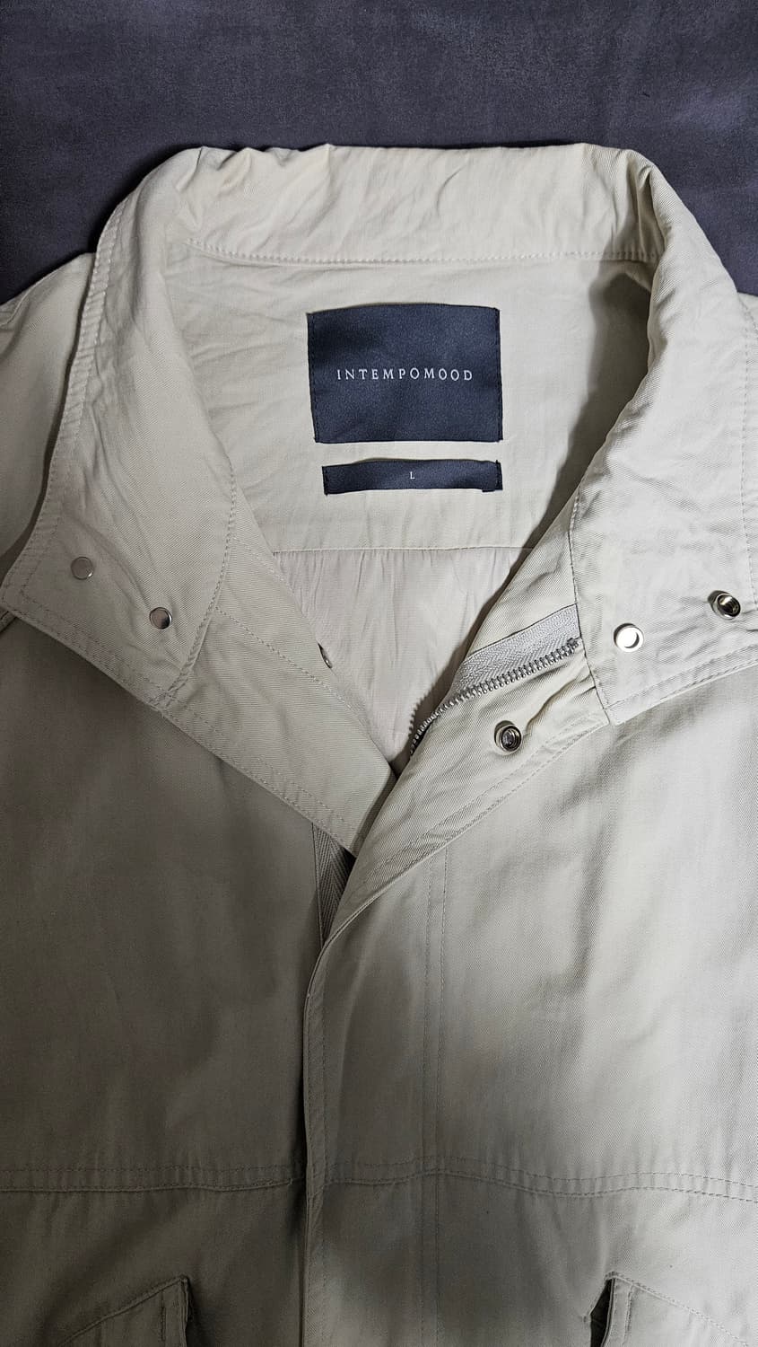 인템포무드 베이지 코튼파카 자켓 L 상품이미지4