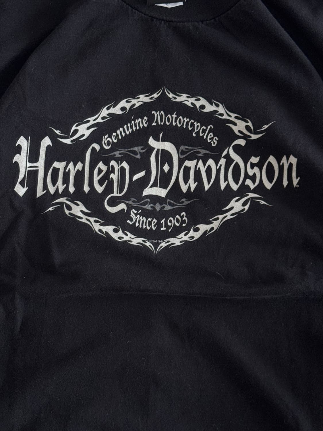 [XL] 90s-00s 빈티지 할리데이비슨 플레임 로고 티셔츠 상품이미지2