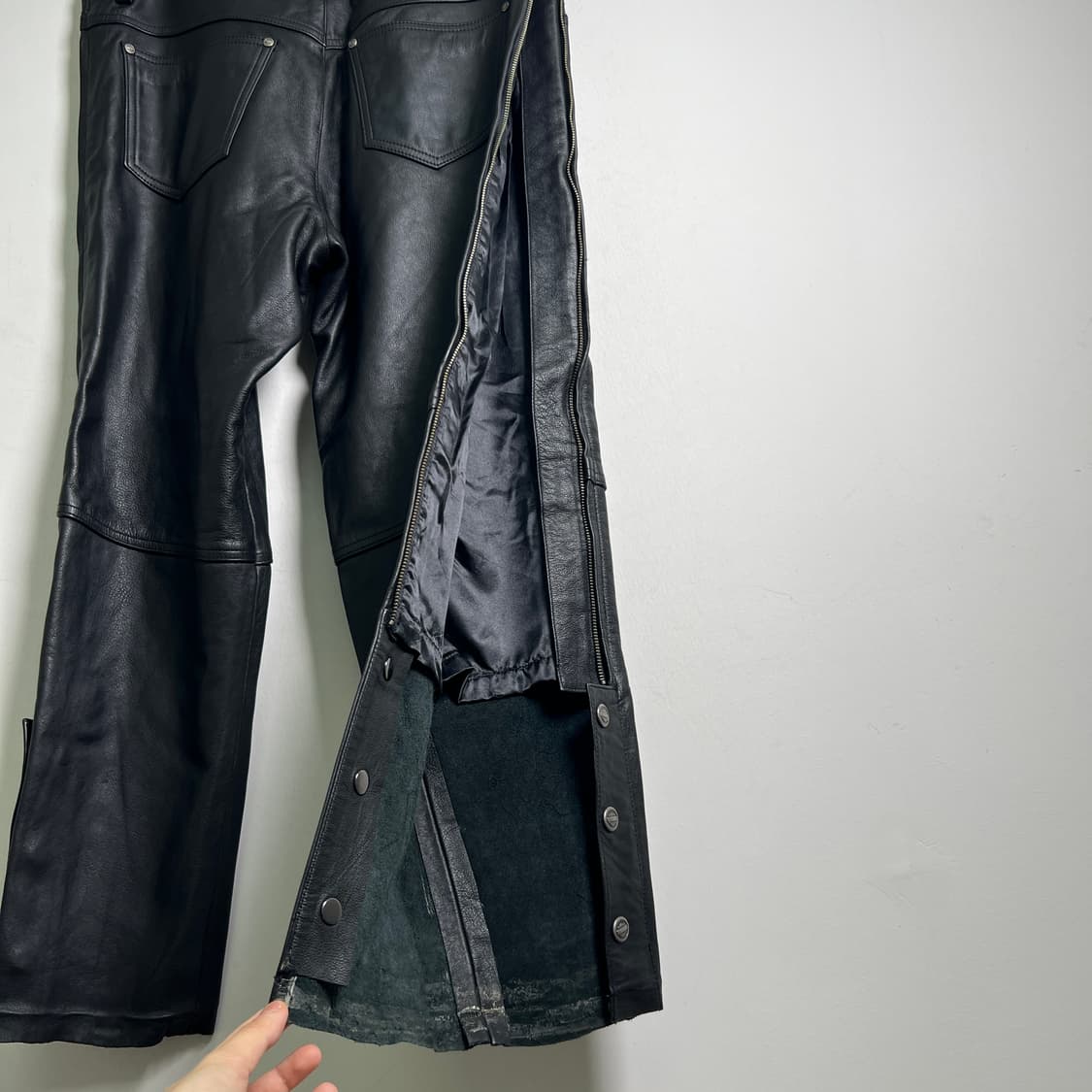할리데이비슨 풀 사이드 집 레더 오버 팬츠 36 상품이미지9