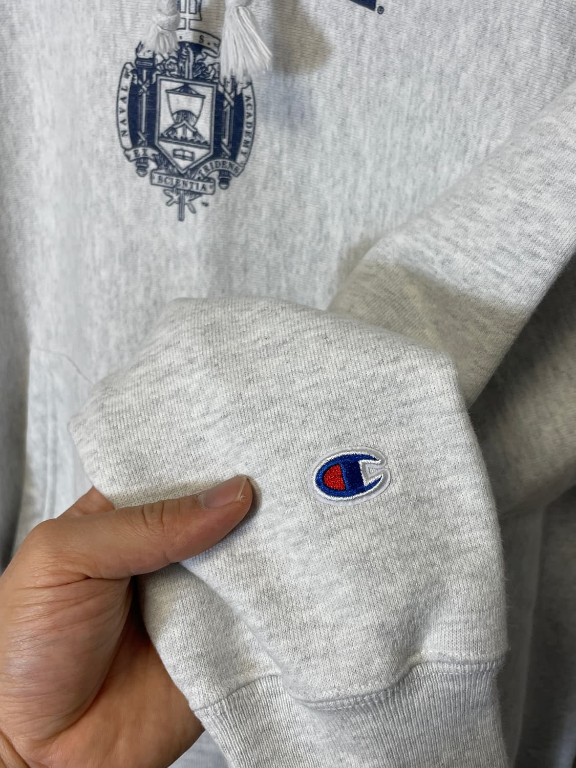 90's 챔피온 리버스위브 NAVY 후드  상품이미지3