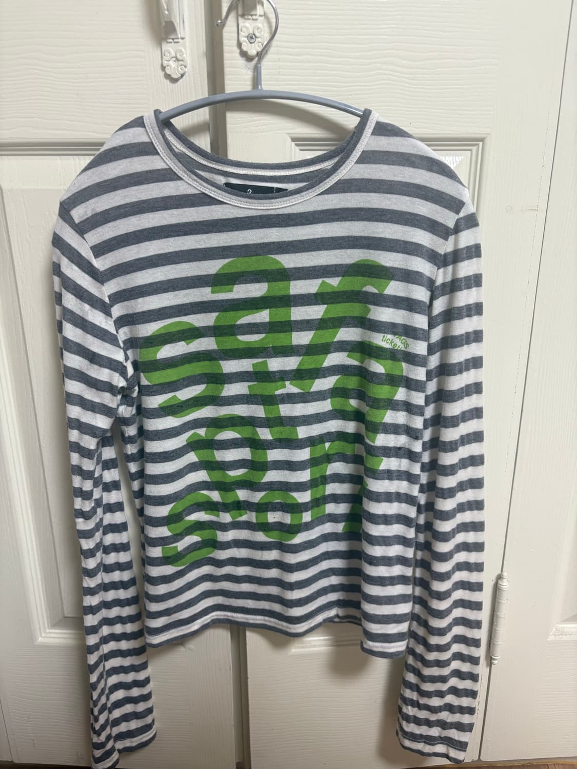 사파리스팟 1/2 stripe border tee(gray) 상품이미지3