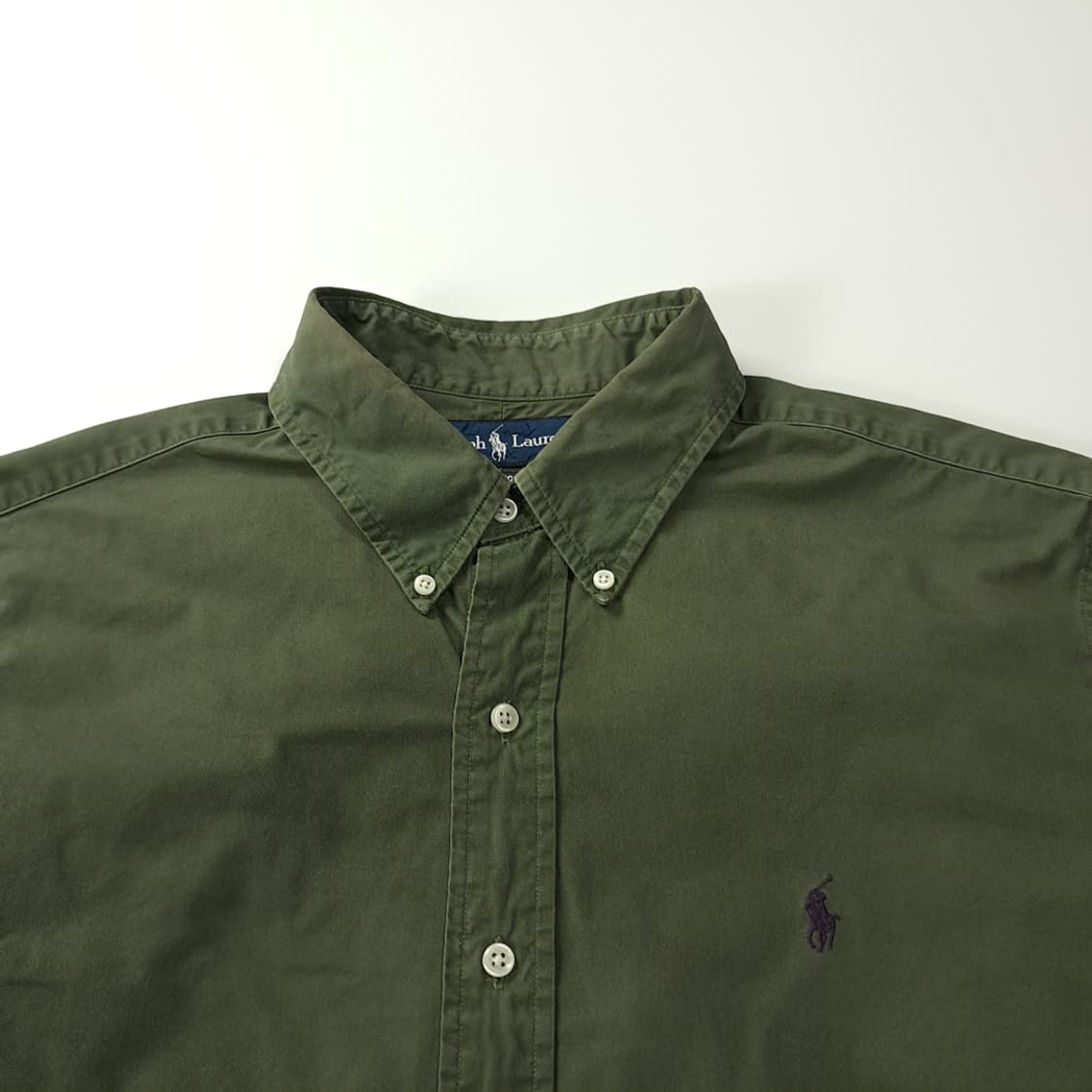 CK505 XL 폴로 00s 퍼플포니 페이디드 올리브그린 셔츠 남방 상품이미지2