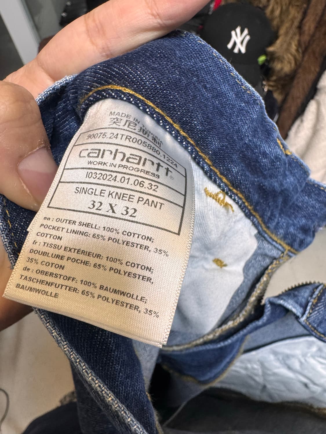 칼하트 싱글니 카펜터팬츠 중청 32x32  상품이미지2