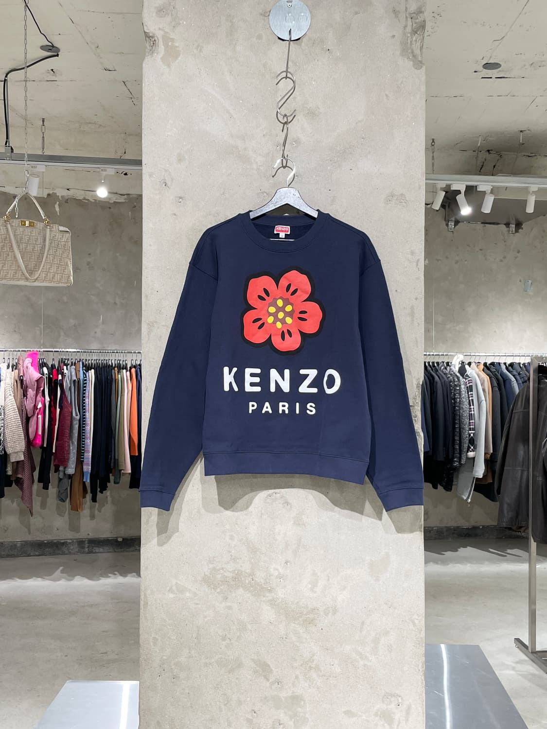 겐조 네이비 보케 플라워 스웻 셔츠 상품이미지1