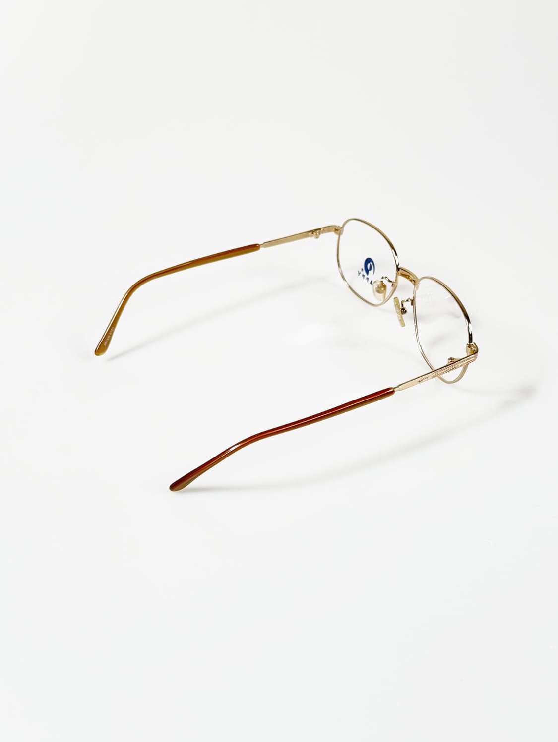 90s HAPPY 골드 슬림 스퀘어 메탈 프레임 빈티지 안경 상품이미지4