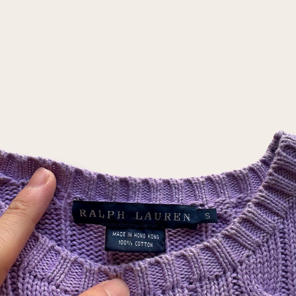 폴로 랄프로렌 연보라 케이블 니트  상품이미지3