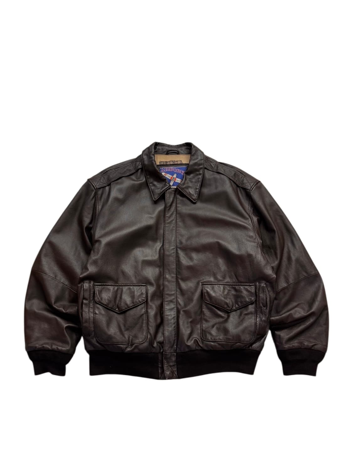 90s 에어본 A2 레더 플라이트 자켓 상품이미지1