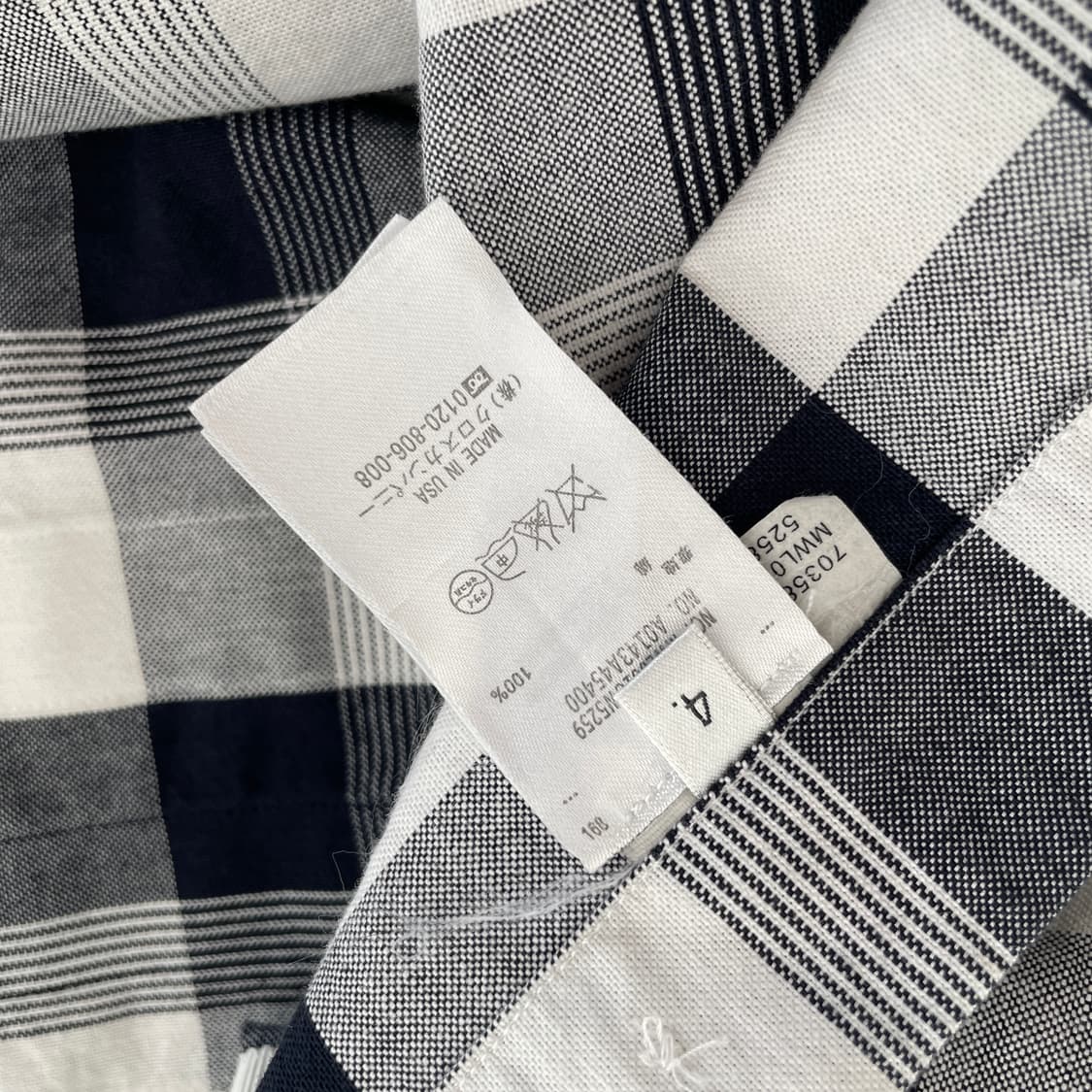 톰브라운 4선 완장 옥스포드 체크 셔츠 상품이미지7