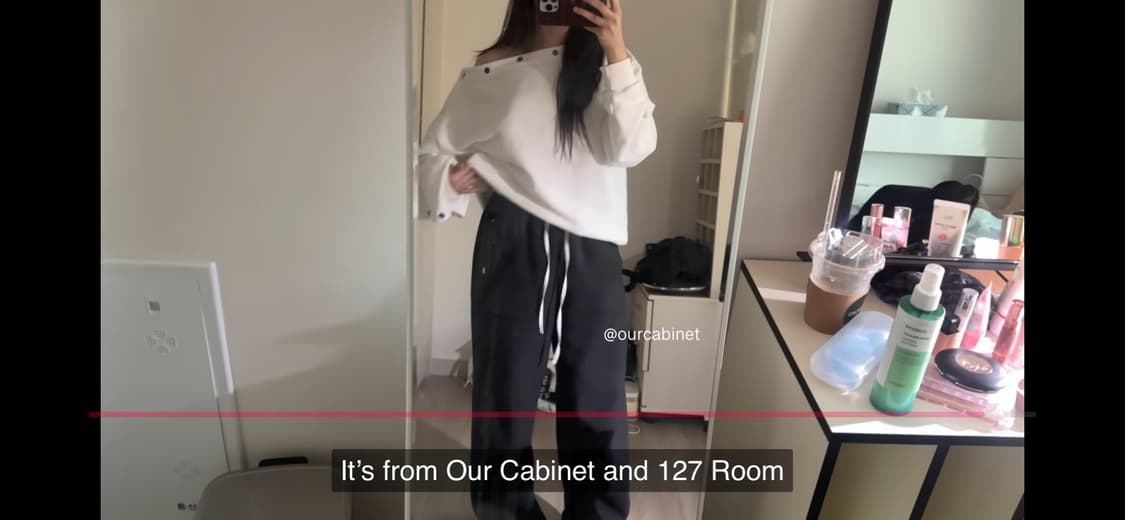 유튜버 남서연 착)127room 루즈 버튼 맨투맨 상품이미지2