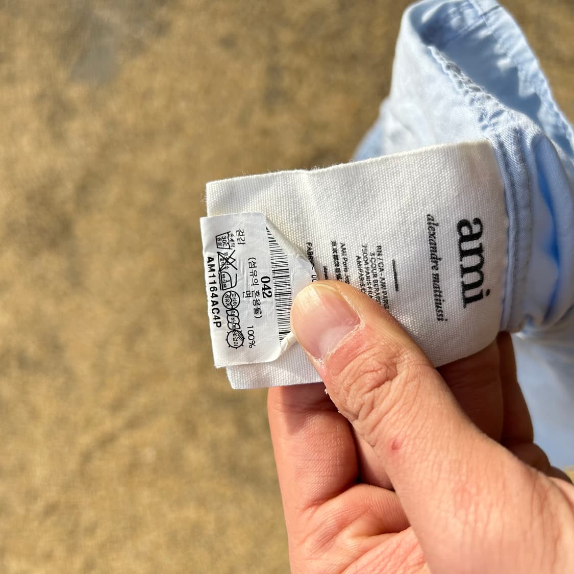 아미(AMI) 스카이블루 박시핏 셔츠 상품이미지7