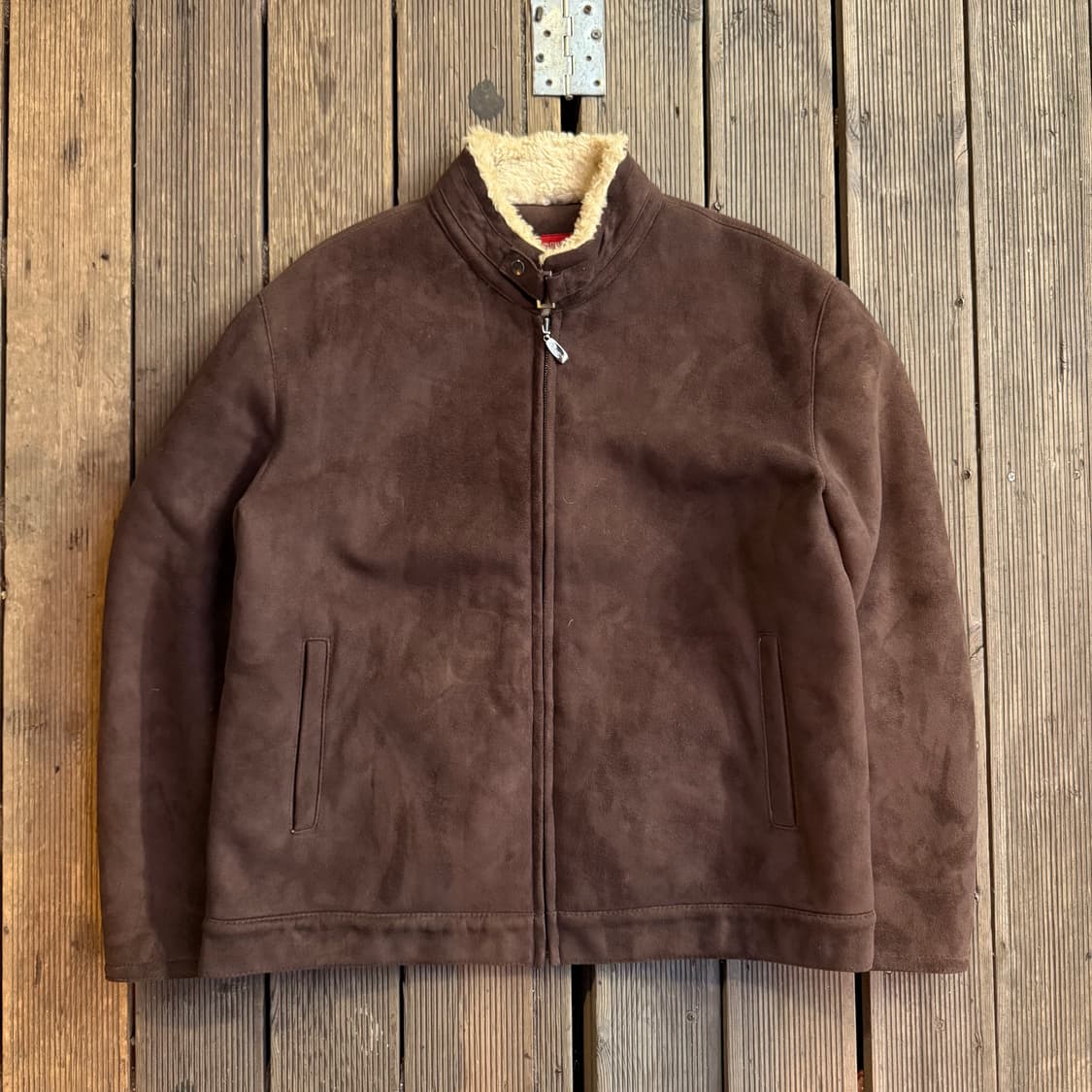 브라운 스웨이드 무스탕 자켓 (안감 양털) 상품이미지1