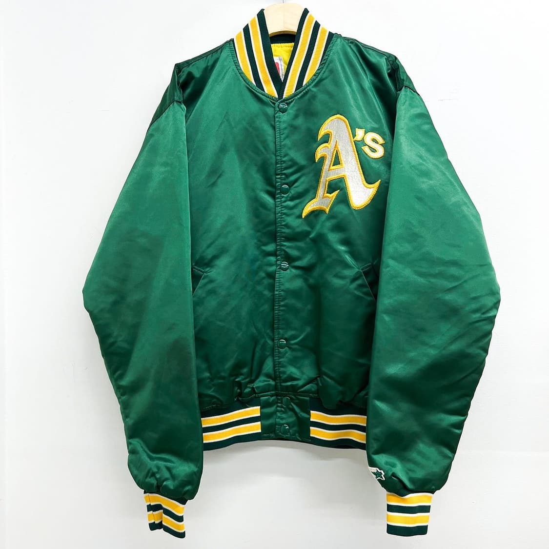 스타터 90s 오클랜드 어슬레틱스 사틴 베이스볼 점퍼 상품이미지2
