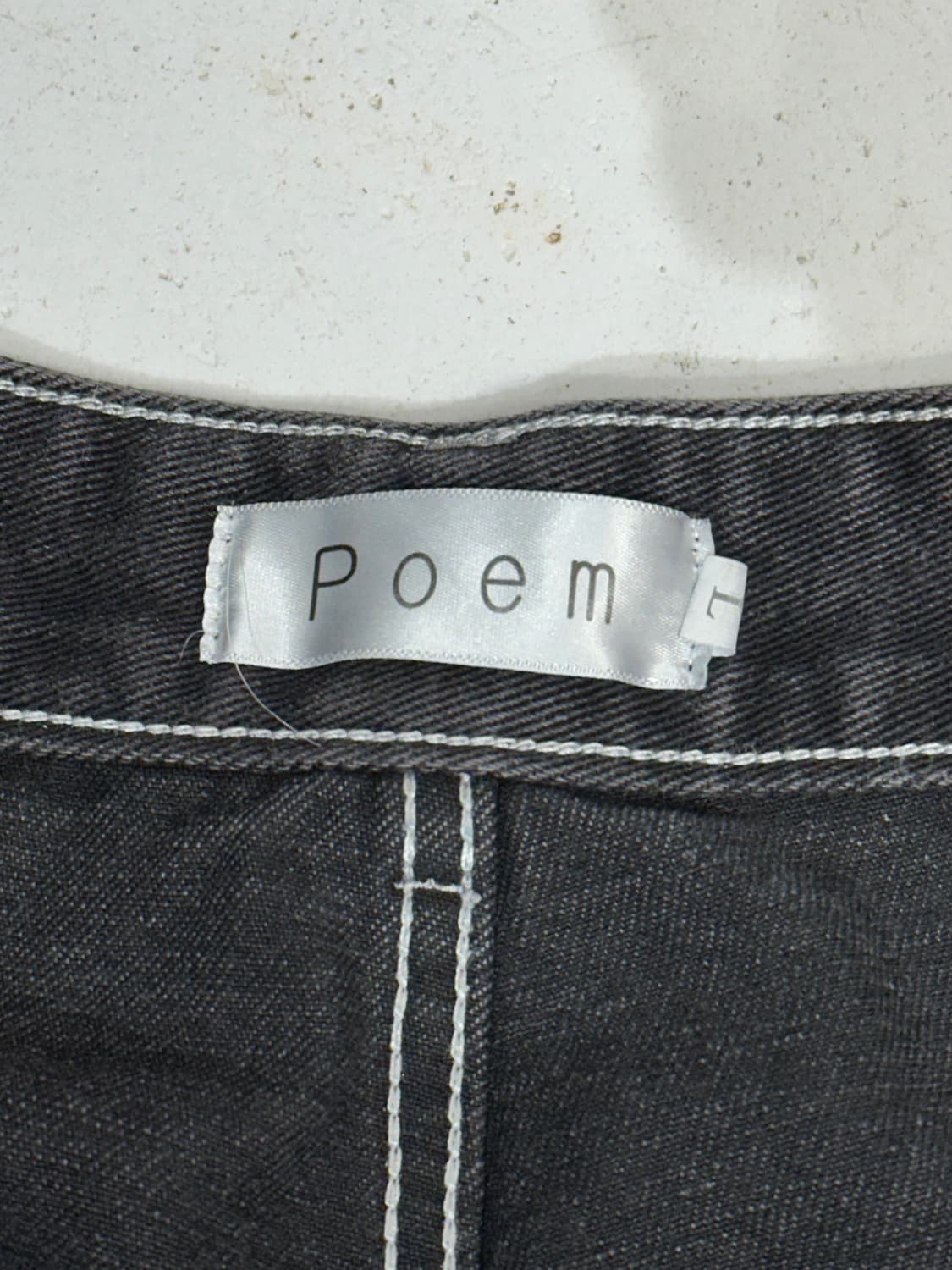 Poem 빈티지 흑청 멀티 포켓 유틸리티 와이드 카고 데님 팬츠 L 상품이미지7